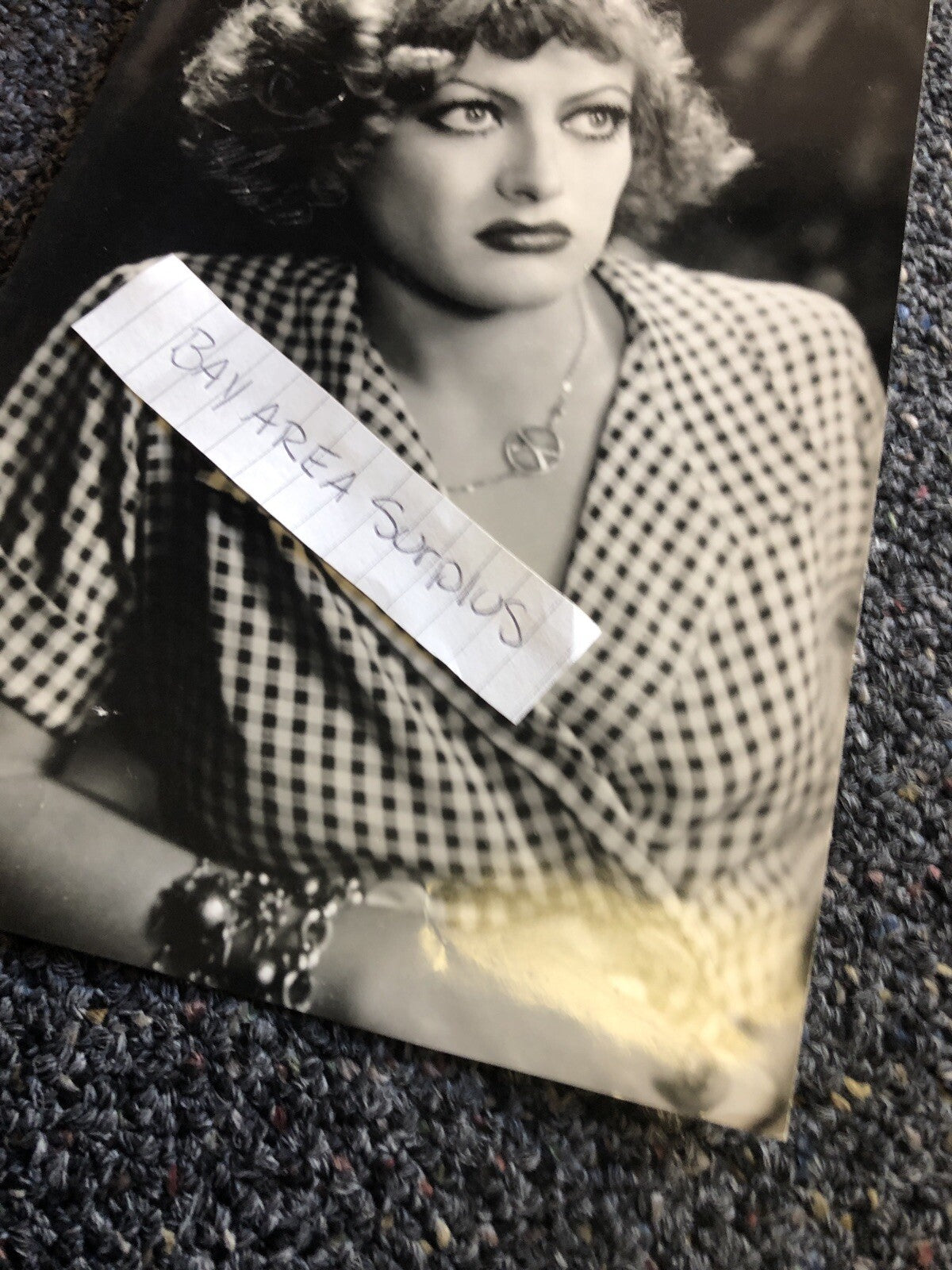 RARE Original Unpublished Photo Of JOAN CRAWFORD 9”x6” Candid photo1
