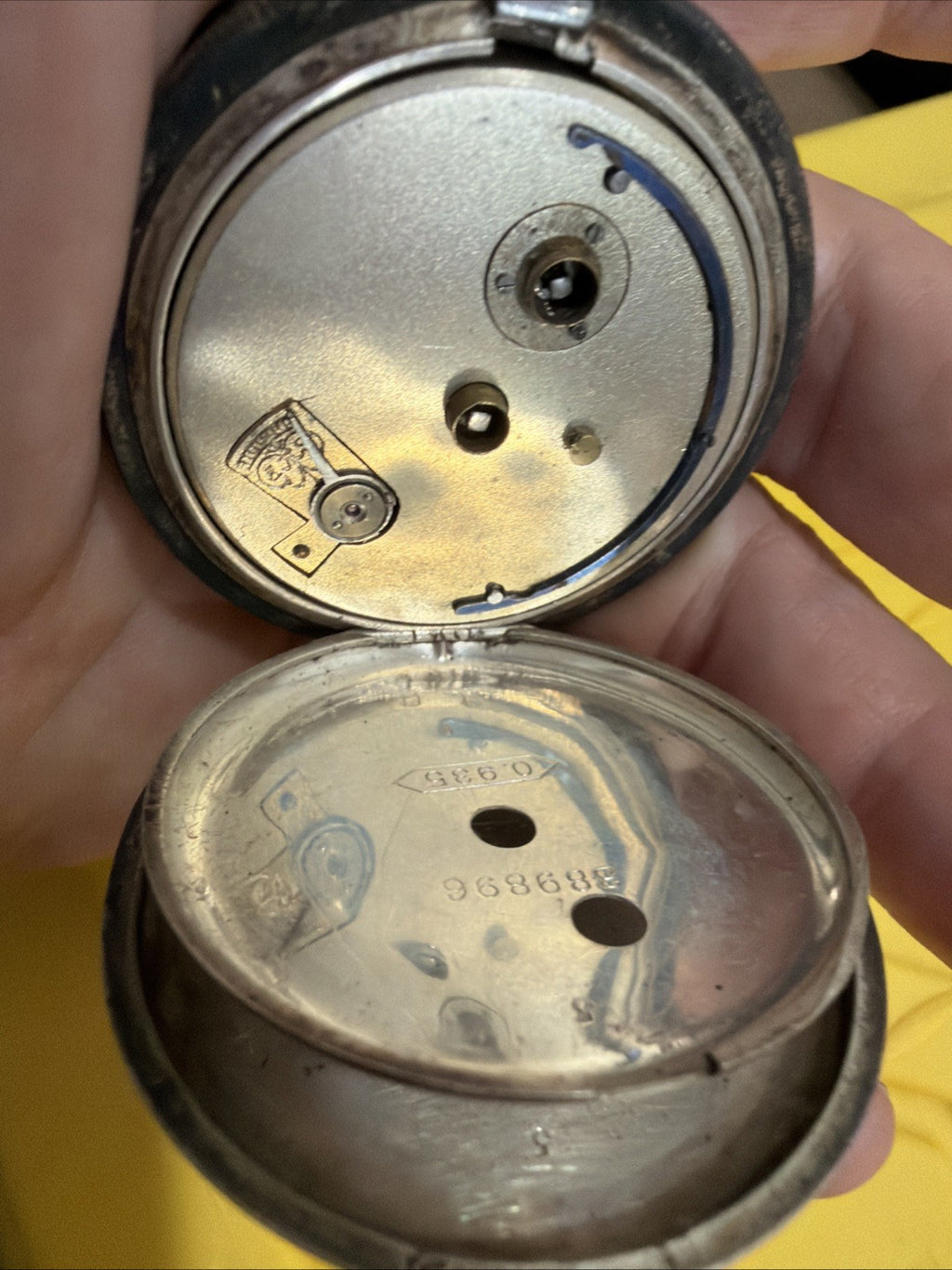 Antique Victorian .930 Silver Stamped Langdon Davies Pocket Watch For Repair9
