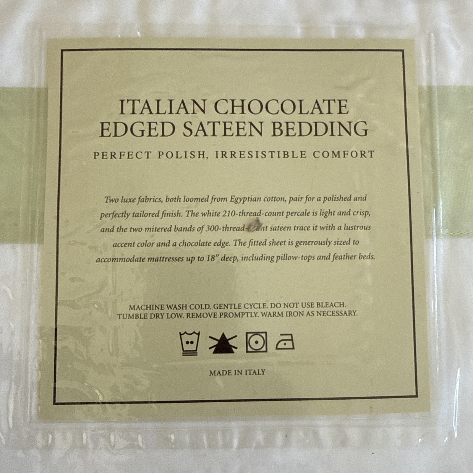 Restoration Hardware Italian Chocolate Edged Sateen - BOUDOIR Pillow Shams 20x283