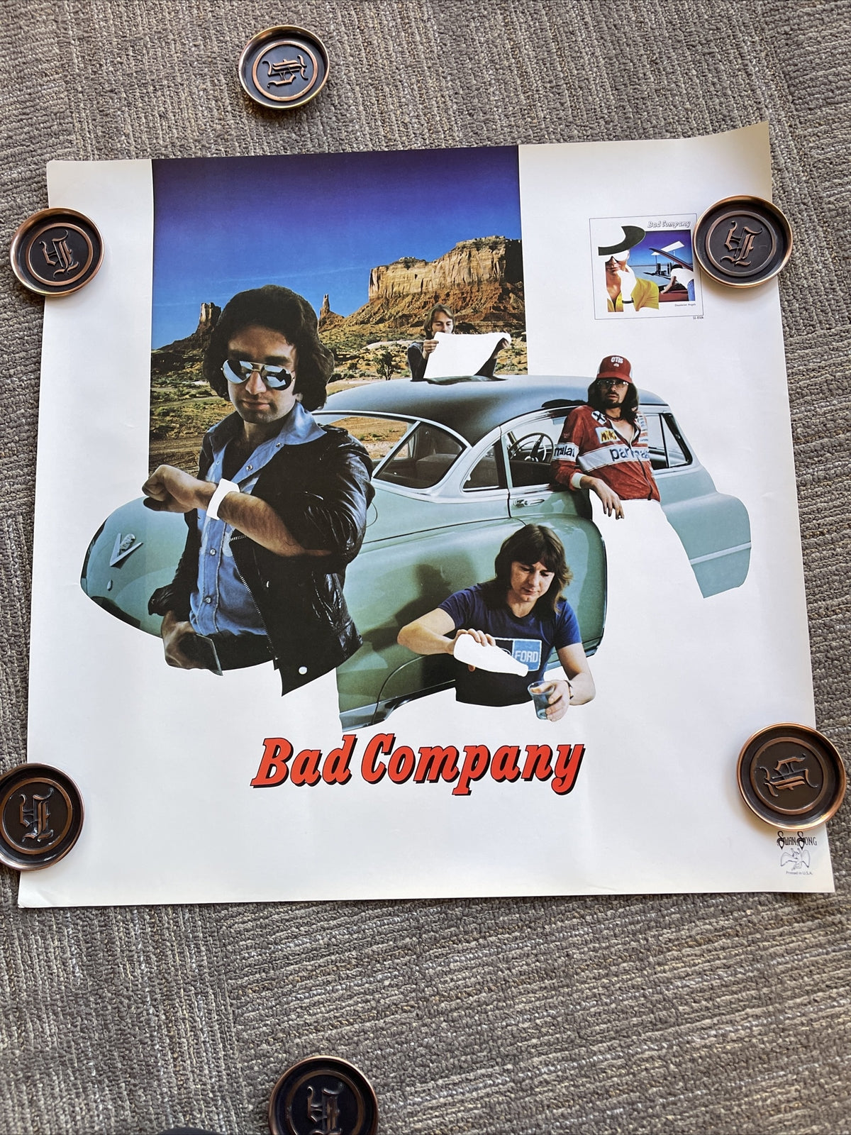 #76 1979 Bad Company Desolation Angels Record Store Promo poster 24”0
