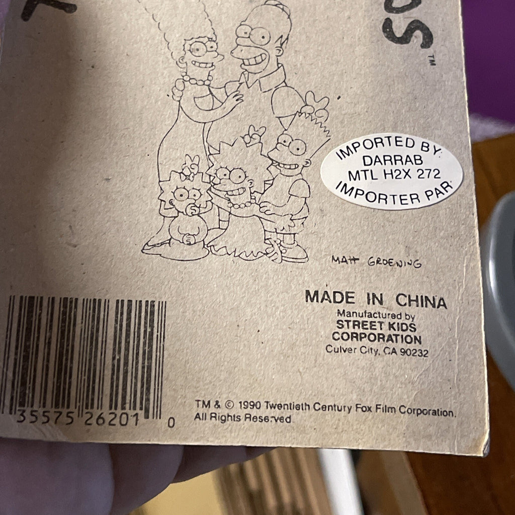 Vintage 1990 The Simpsons Bart Simpson and Keychain In Original Package3