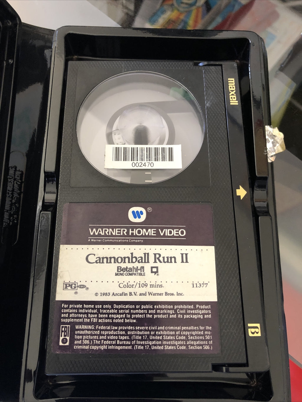 Cannonball Run II Beta Tape Not VHS Video Tape Movie Burt Reynolds RARE2