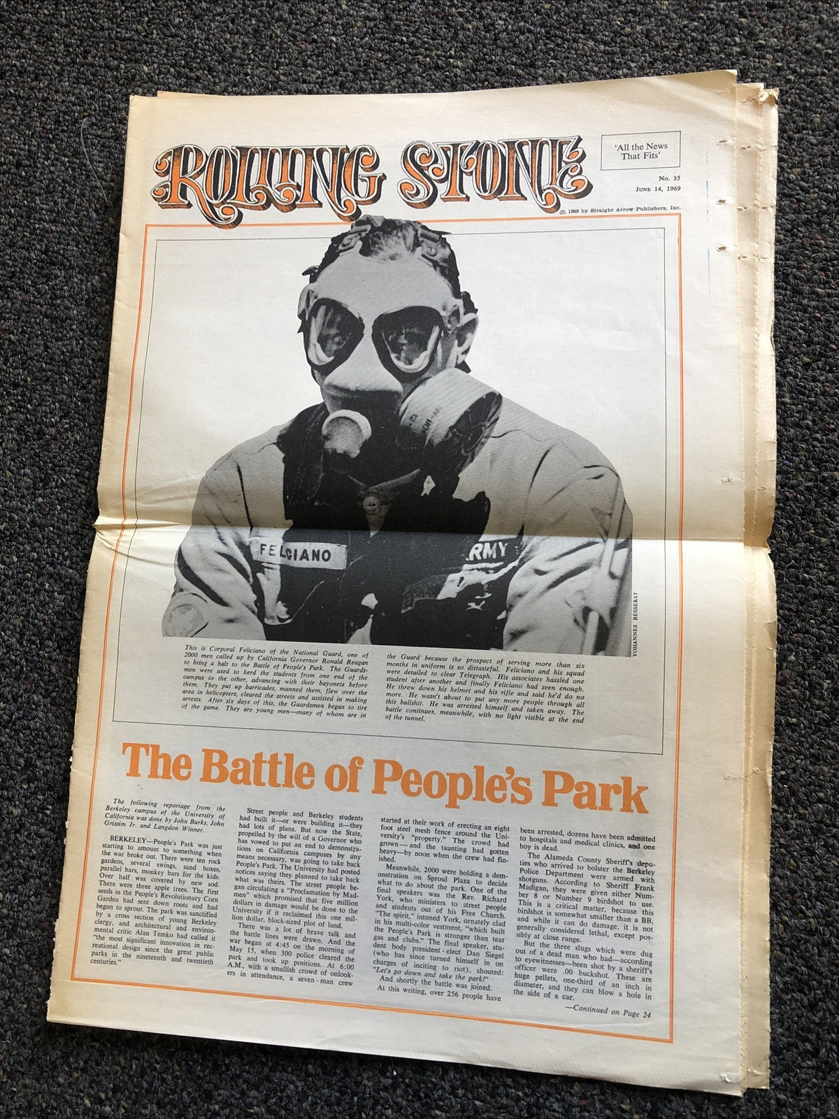 RARE Vintage 1969 Rolling Stones Newspaper Article / Magazine By Straight Arrow2