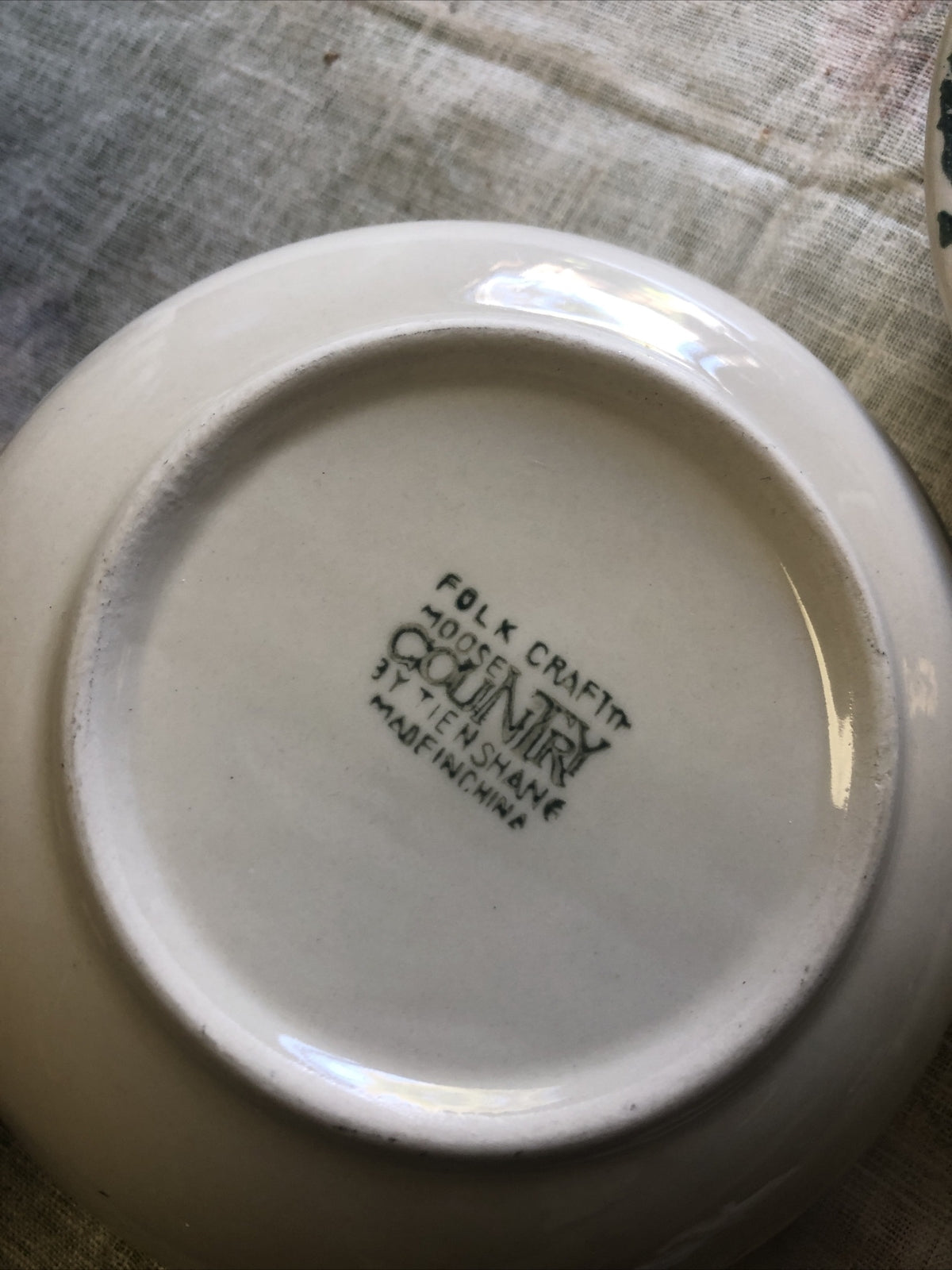 Lot Of 2 FOLK CRAFT Moose Country Bowls 6.5”x2”1