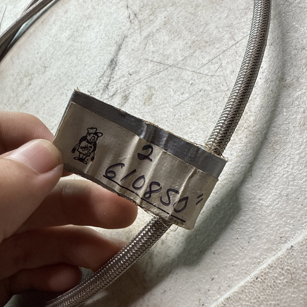 Vintage Earls 50” Stainless Steel Braided Hoses w/ Banjo Fittings Scta Racing1