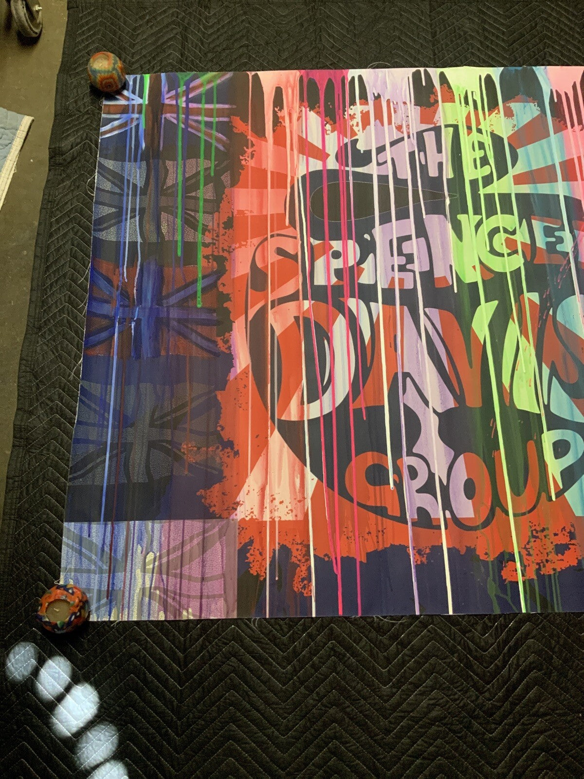 Urban Then Spencer Davis Group Original MIXED MEDIA huge Signed Miguel Parades1