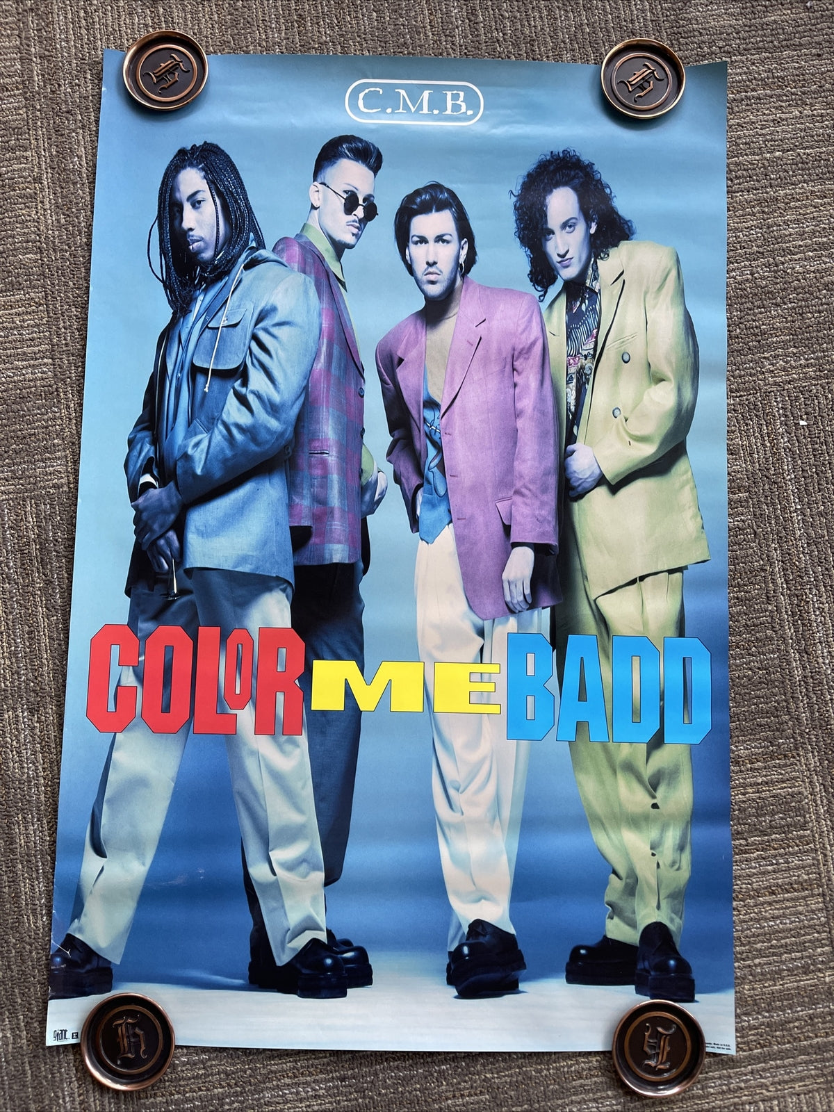#11 1991 Color Me Badd  C. M. B. Record Store Promo Poster Rare!0