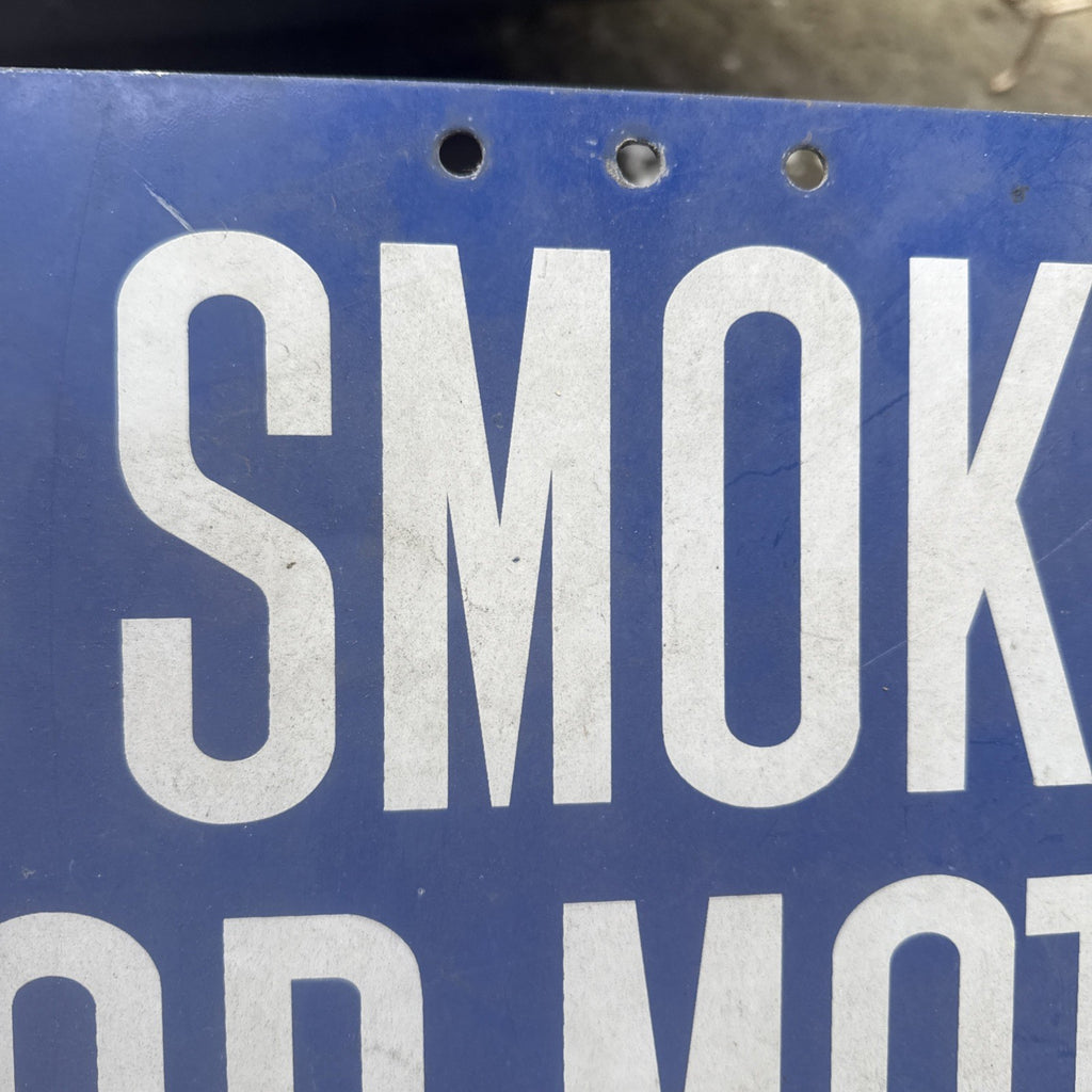 STOP YOUR MOTOR NO SMOKING Metal Not Porcelain Sign Gas Pump Topper2