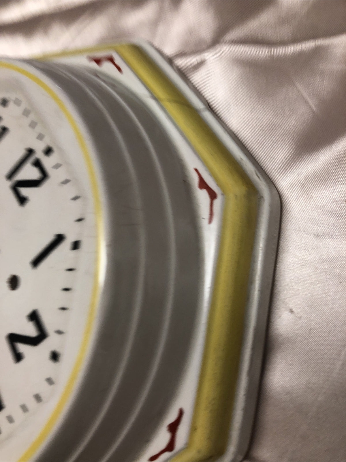 Vintage ELECTRIC Ceramic Wall Clock Face Only For Parts/Repair5