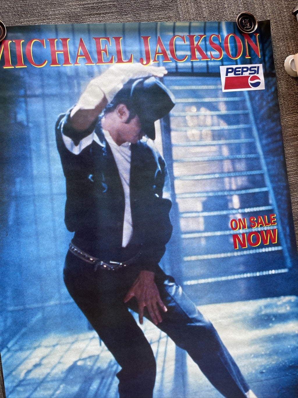 #184 1988 Michael Jackson Bad Tour Record Subway Promo Poster 40” X 60” RARE5