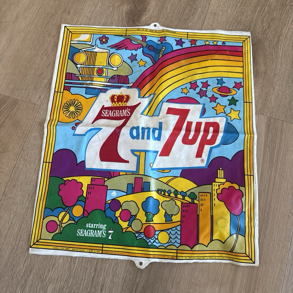 Peter Max Seven Up Seagrams Advertisement Inflatable Sign Vintage Rare 1960s3