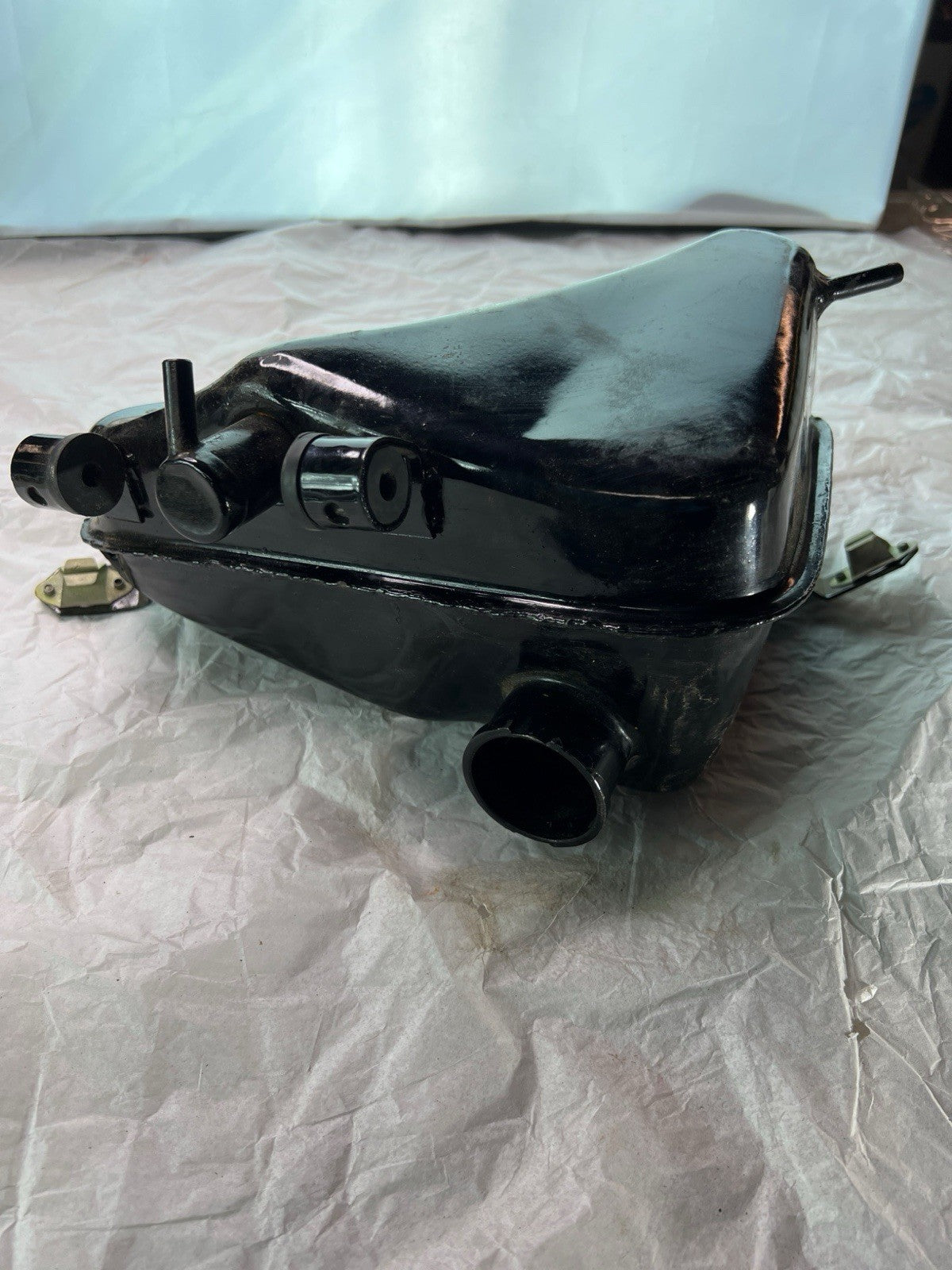 Vintage Motorcycle Oil Tank Reservoir – Black Metal0