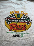 Vintage AMD “Win the Time-to-Market Race” Promo T-Shirt XL Hanes USA0