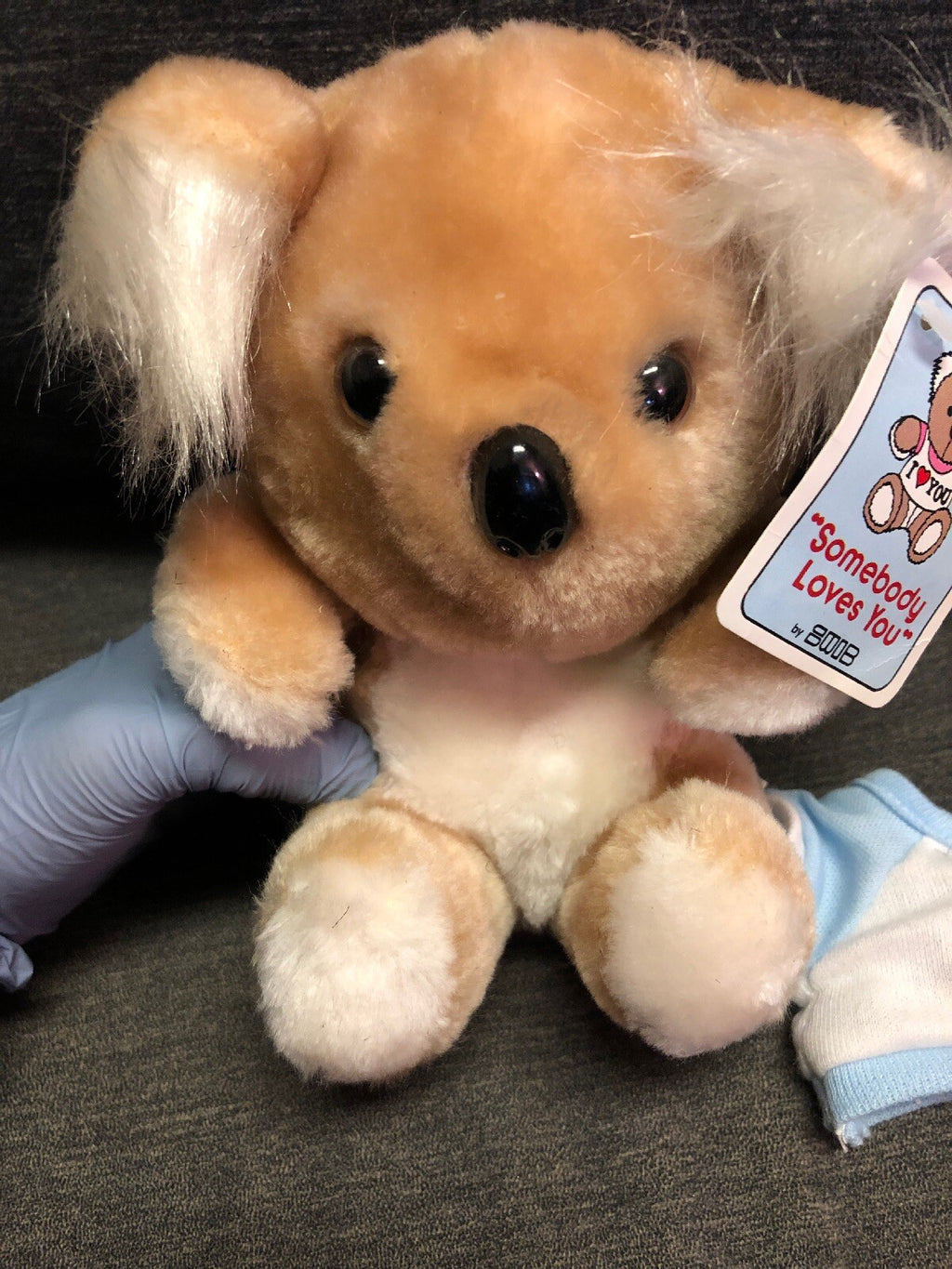 6" Vintage Koala W Shirt “chuck I L U”  Grandpa SWIB 1984 Korea Plush Toy2