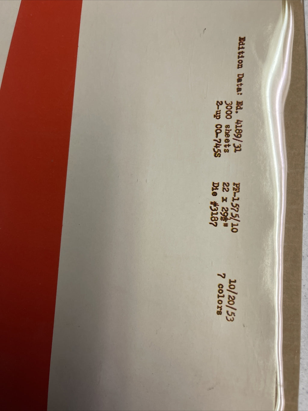 VINTAGE CARL'S JR. HARDEE'S Original Menu Artwork Lithograph Sign Display 19531