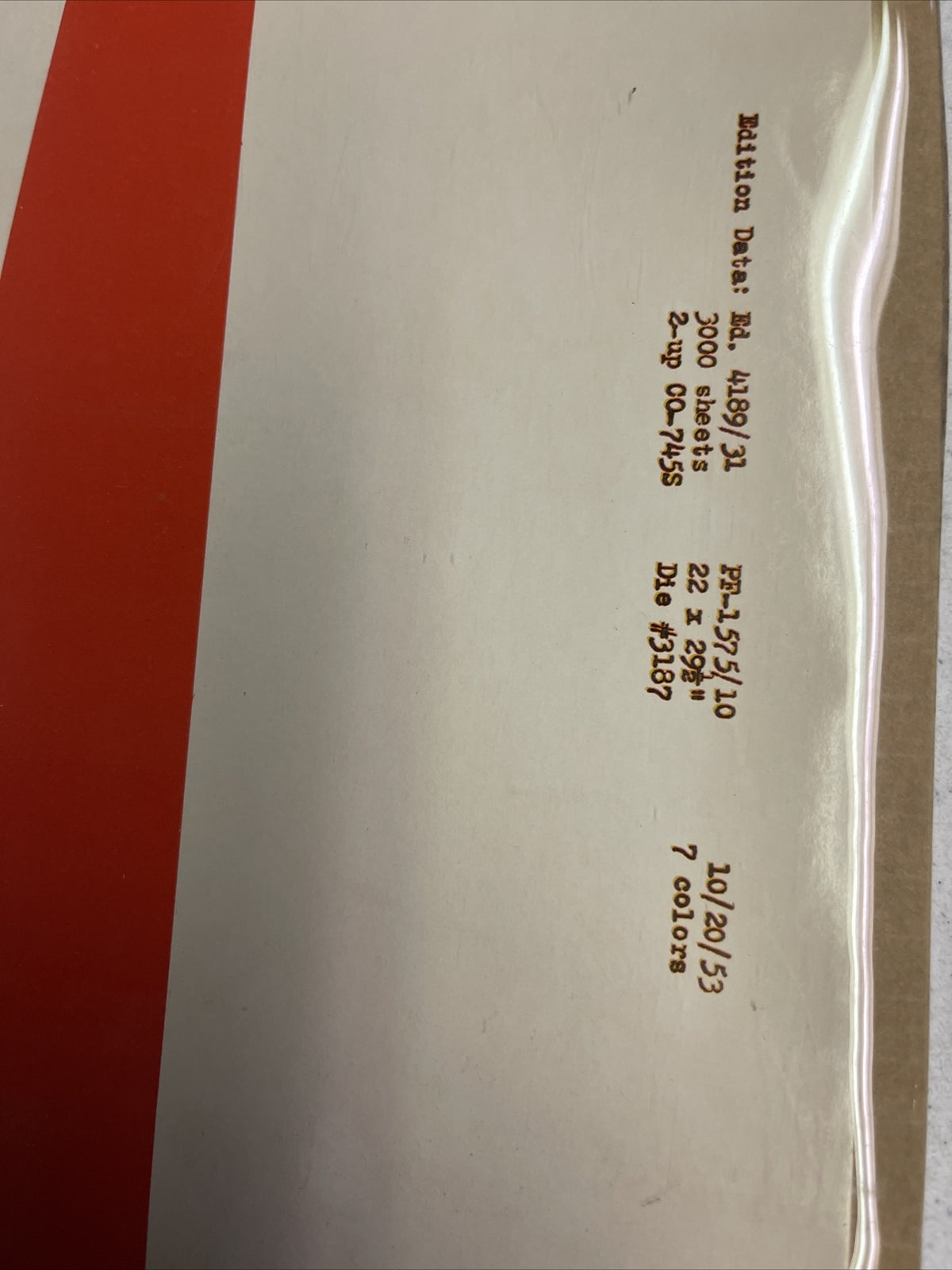 VINTAGE CARL'S JR. HARDEE'S Original Menu Artwork Lithograph Sign Display 19531