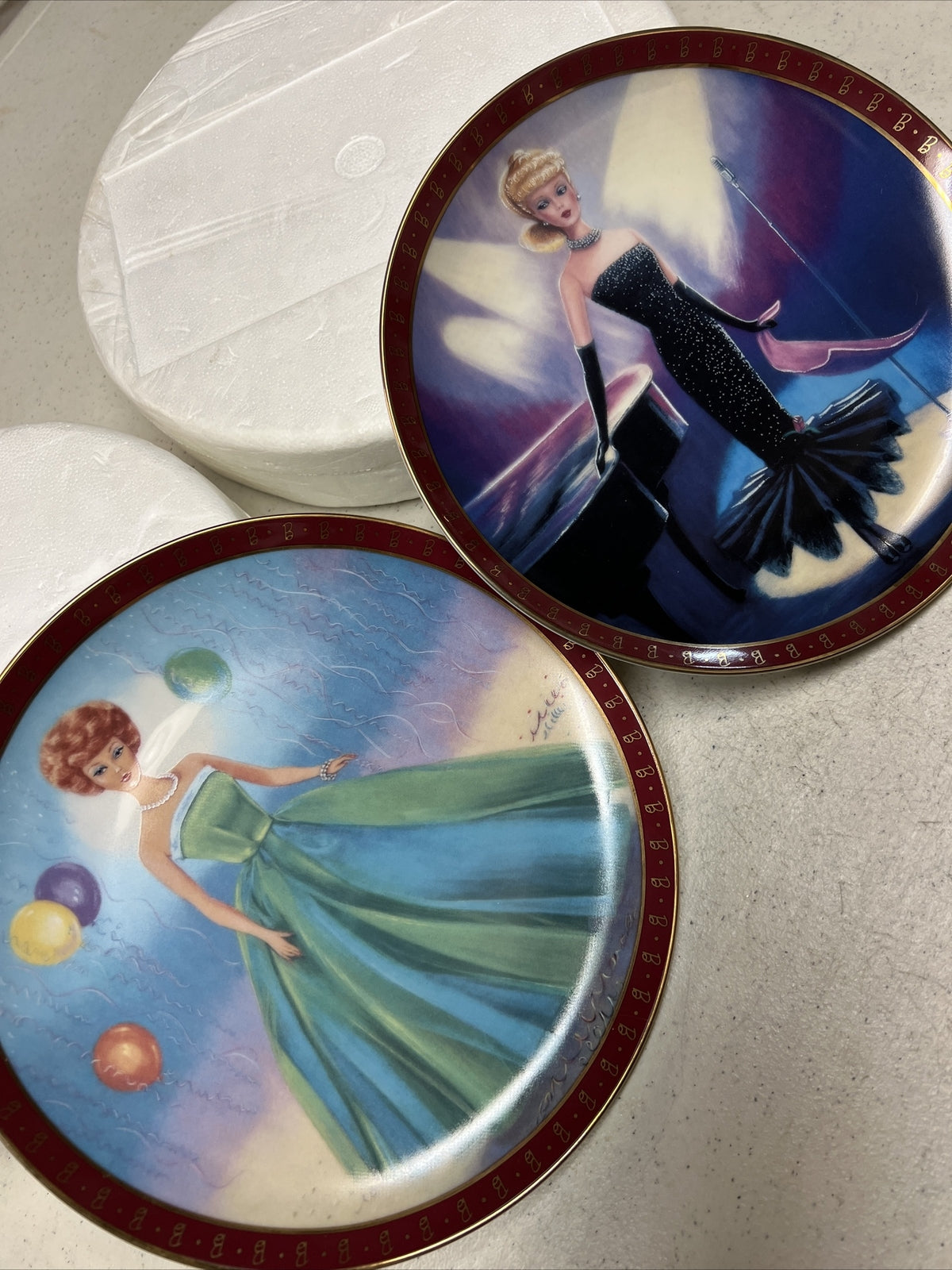 1960 Barbie Solo In The Spotlight, Prom Fashion Barbie, Danbury Mint Plates Rare0