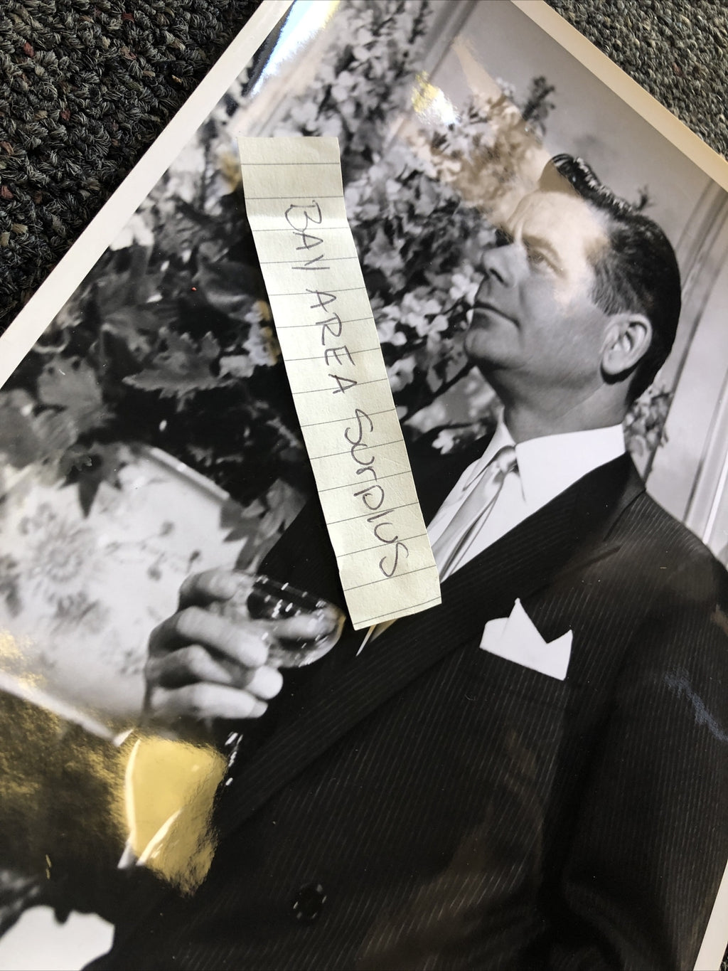 RARE Original Photo Of Glenn Ford Black/White Candid 10”x8”5