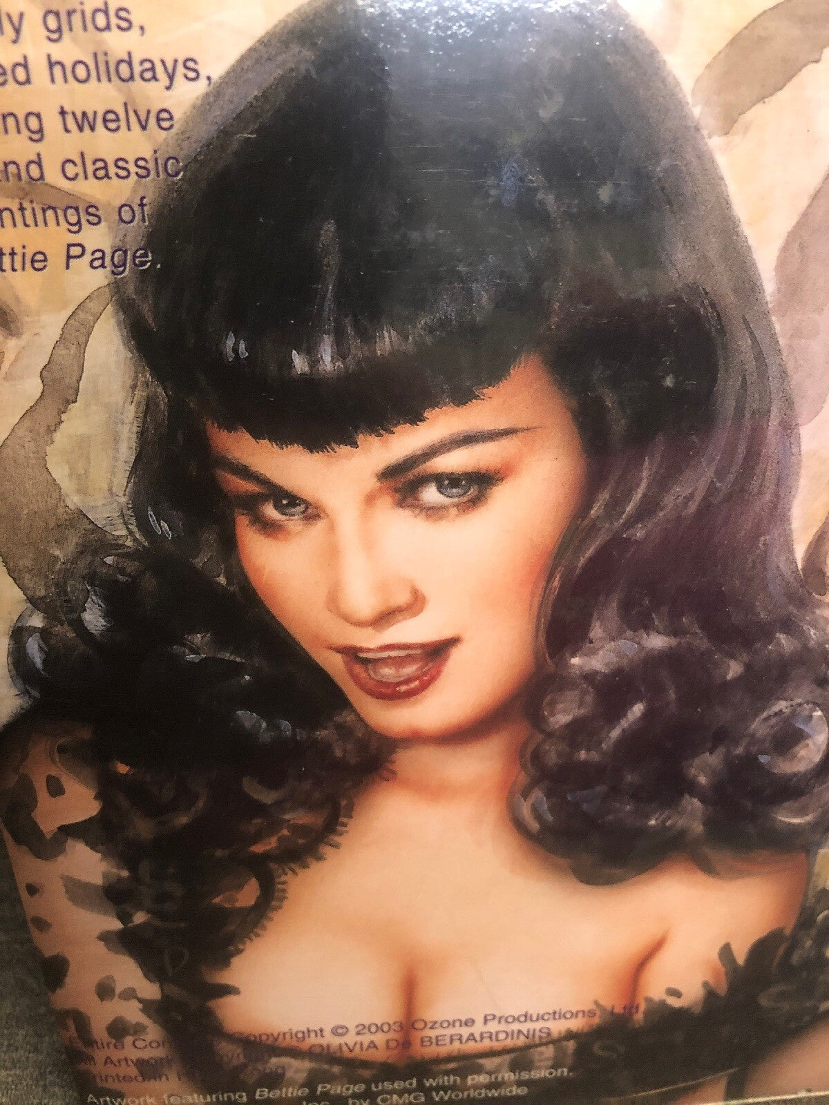 vintage BETTIE PAGE PINUP CALENDAR 2004 OLIVIA SEALED Seductive Talent3