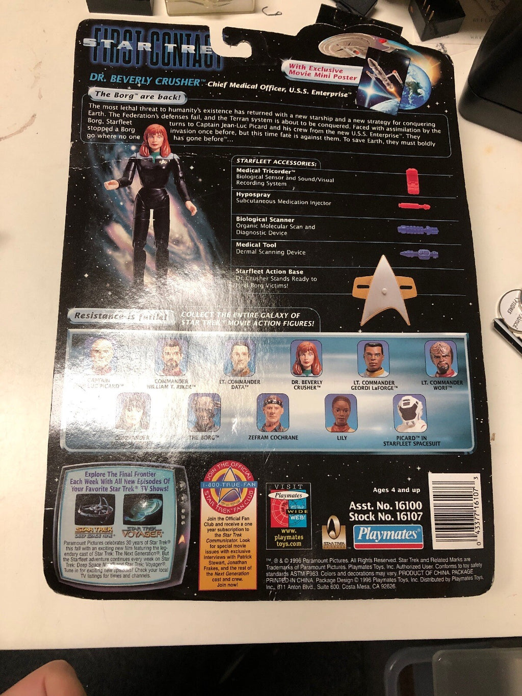 STAR TREK First Contact DR. BEVERLY CRUSHER 16107 1996 NIP1