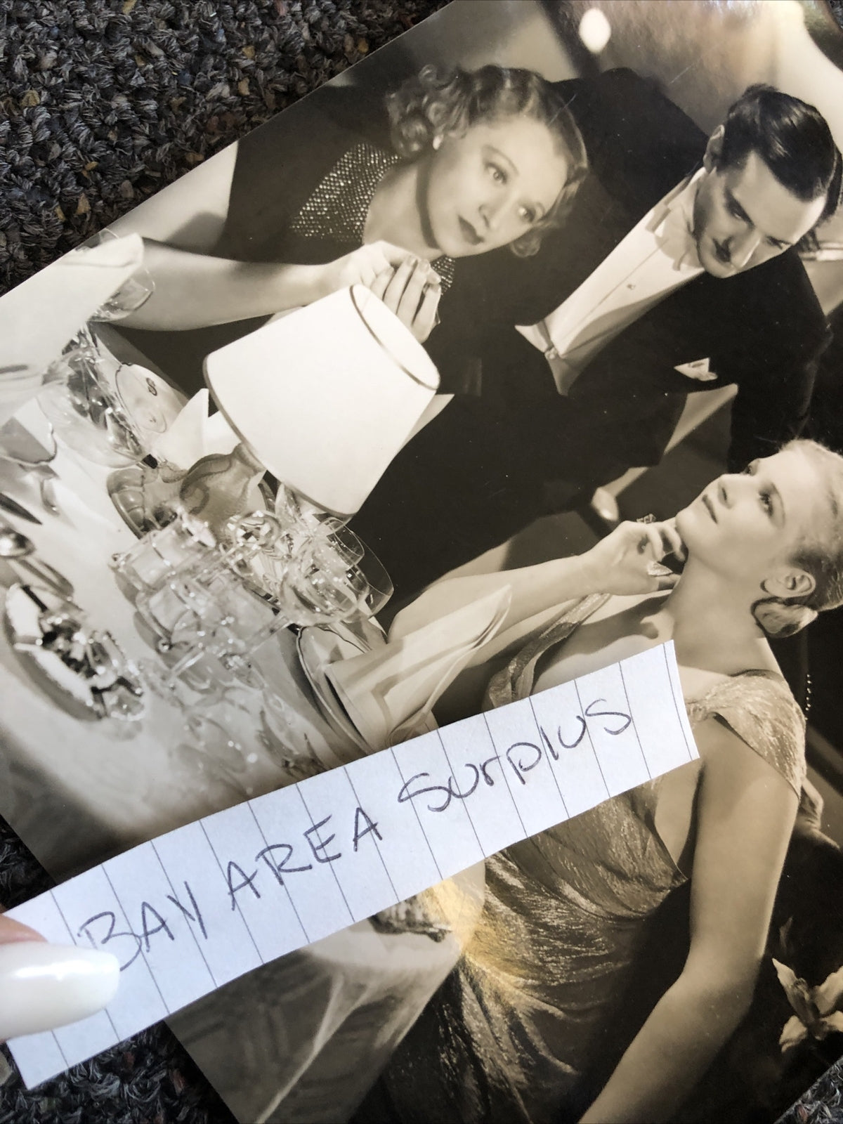 RARE Original Photo Of Ann Harding & Basil Rathbone 7.5”x6” Candid Shot1