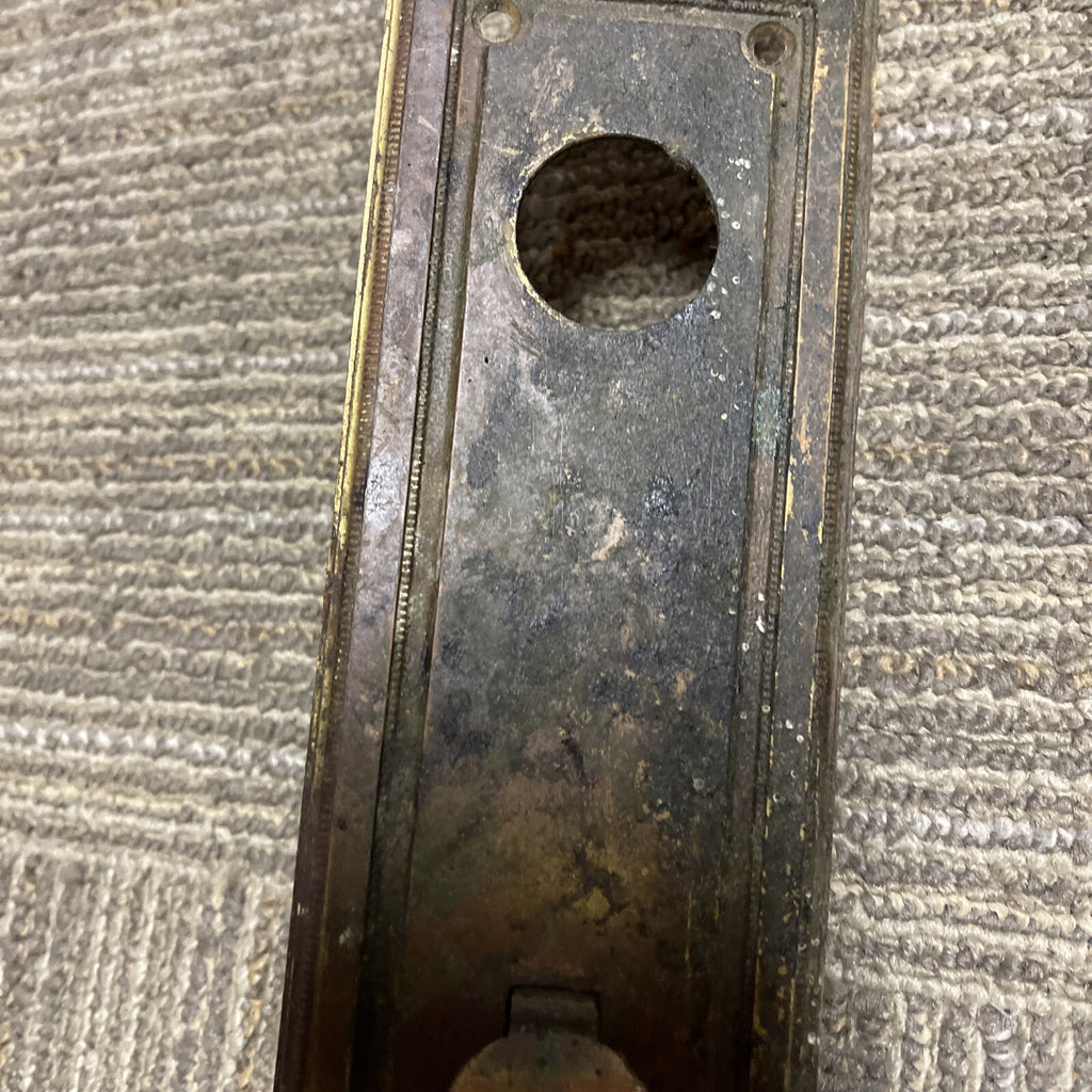 Vintage 2pc Architectural Salvage Brass Baroque Door Handle Pulls 27” x 3”4
