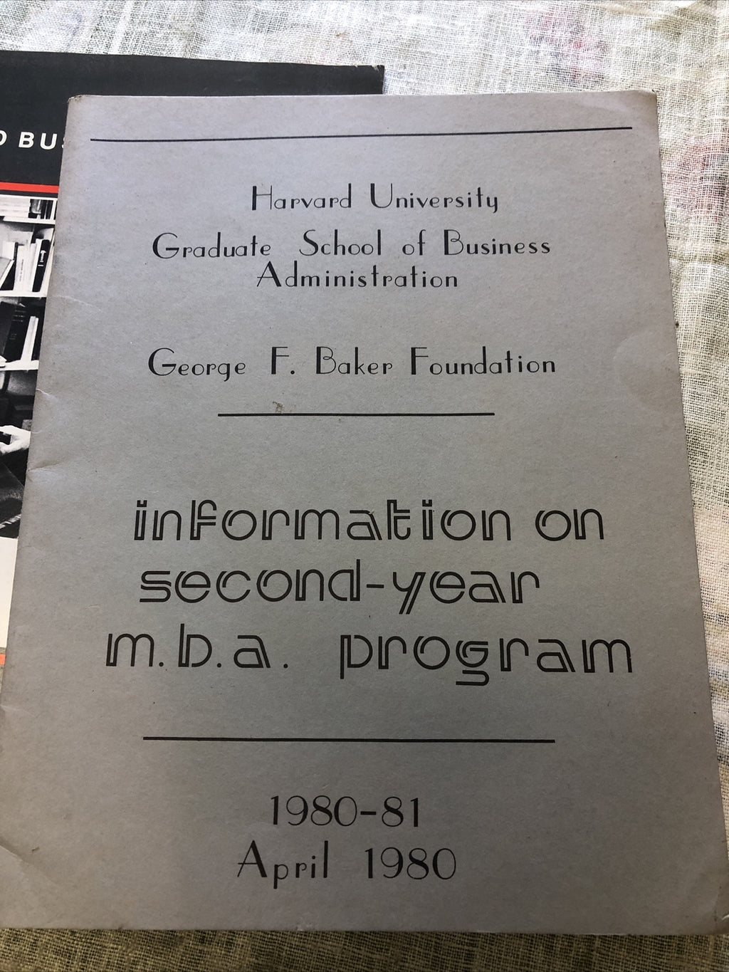Vintage Harvard Univ. Business School Lot Of 3 Programs 1980, 1981 & 19823