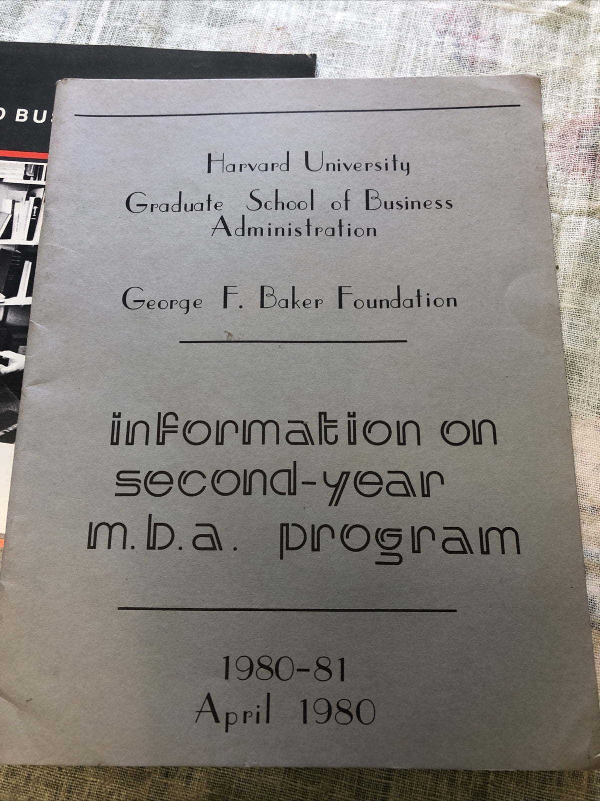 Vintage Harvard Univ. Business School Lot Of 3 Programs 1980, 1981 & 19823
