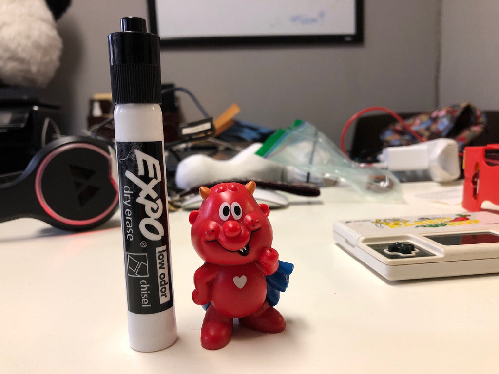 1980s 80s Vintage Kids Toys Red Devil Boy Cape Lollipop Holder5