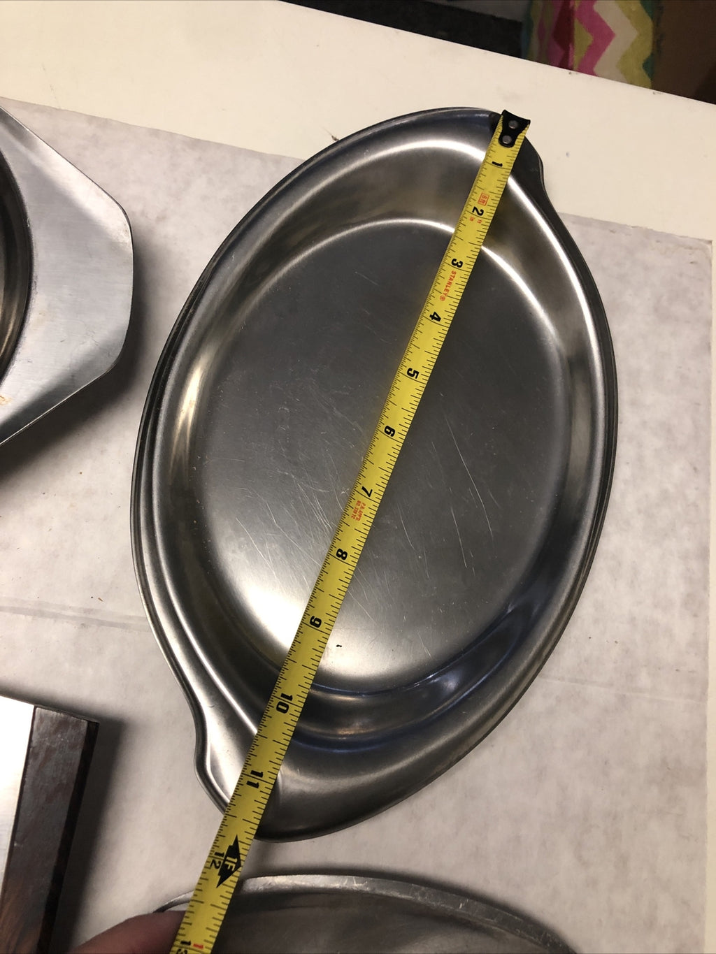 Lot Of 5 Stainless Steel Serving Trays Mixed Lot See Pictures For Measurements8