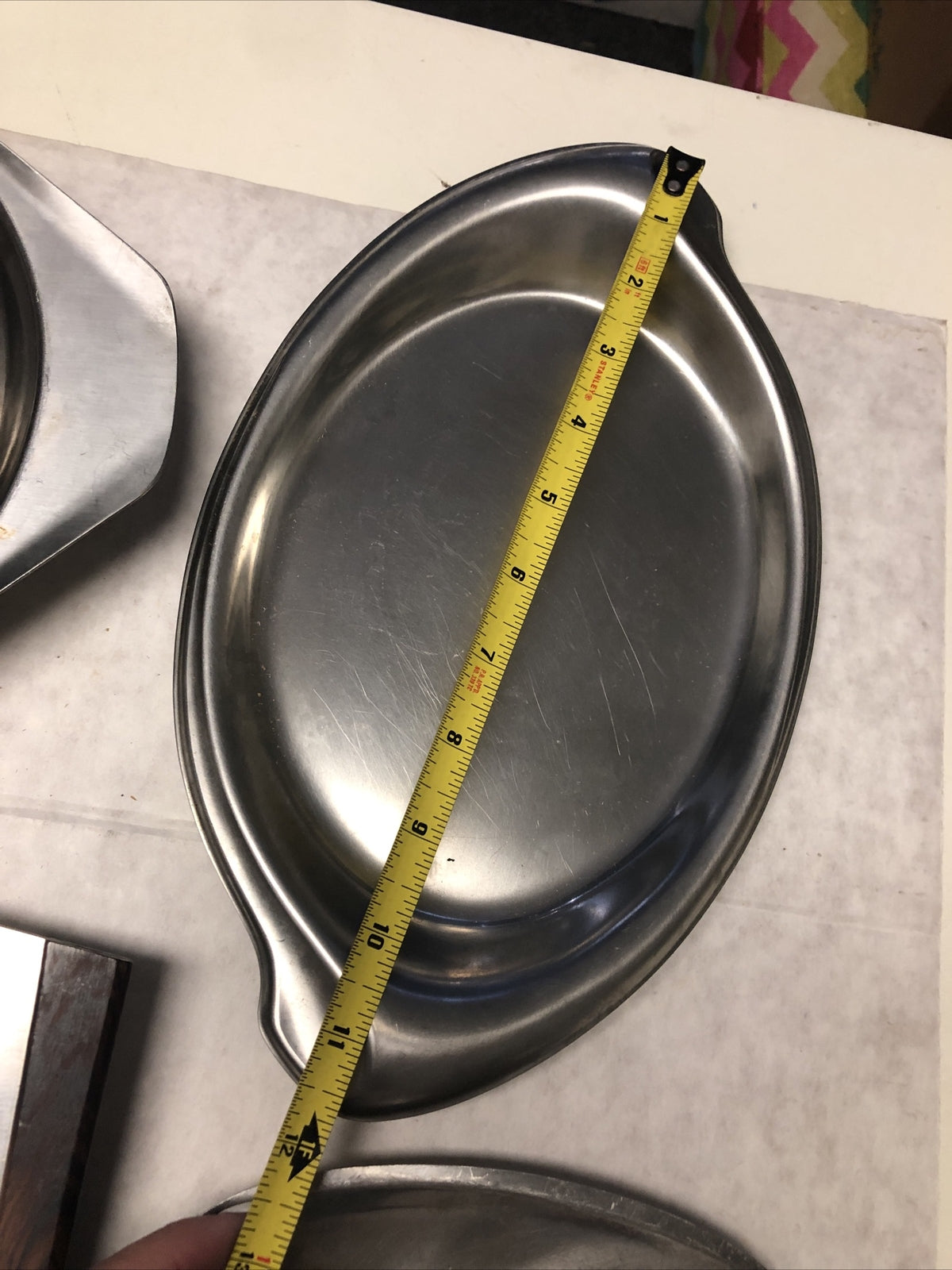 Lot Of 5 Stainless Steel Serving Trays Mixed Lot See Pictures For Measurements8