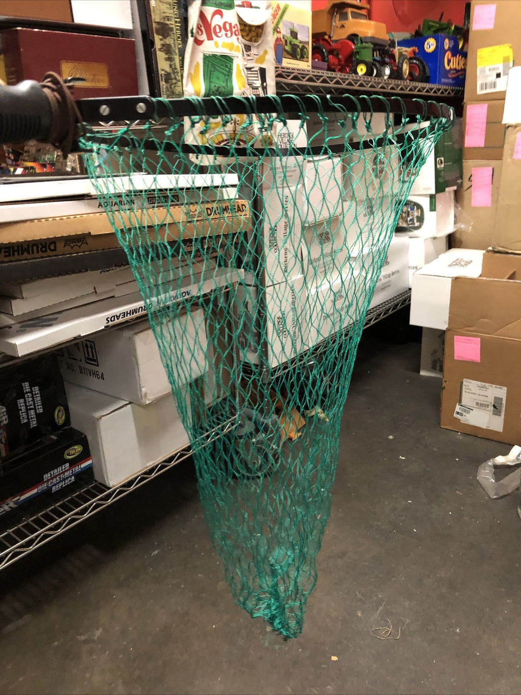 Clean Unused Fishing (Or Bug Net) With Cord Green Netting4