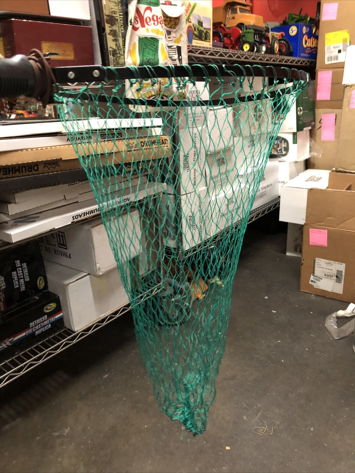 Clean Unused Fishing (Or Bug Net) With Cord Green Netting4