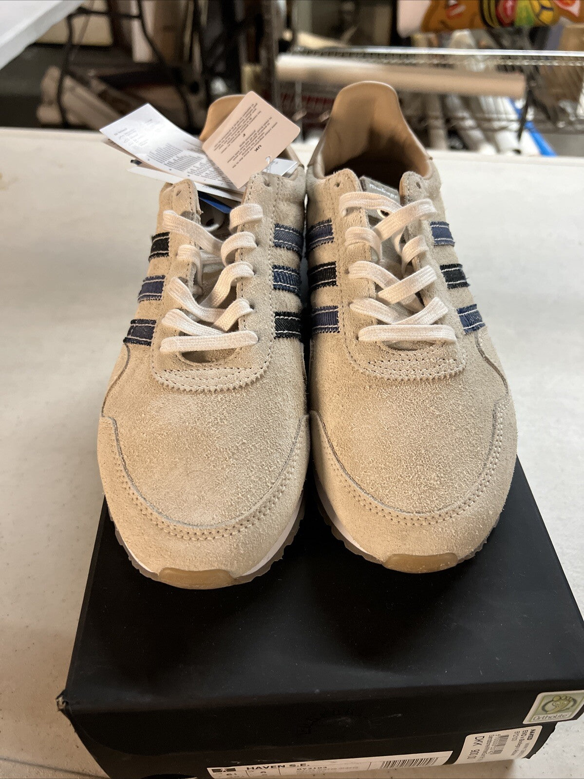 NEW Adidas Consortium Haven x END x Bodega Sneakers Tan/Navy BY2103 Mens 6.54