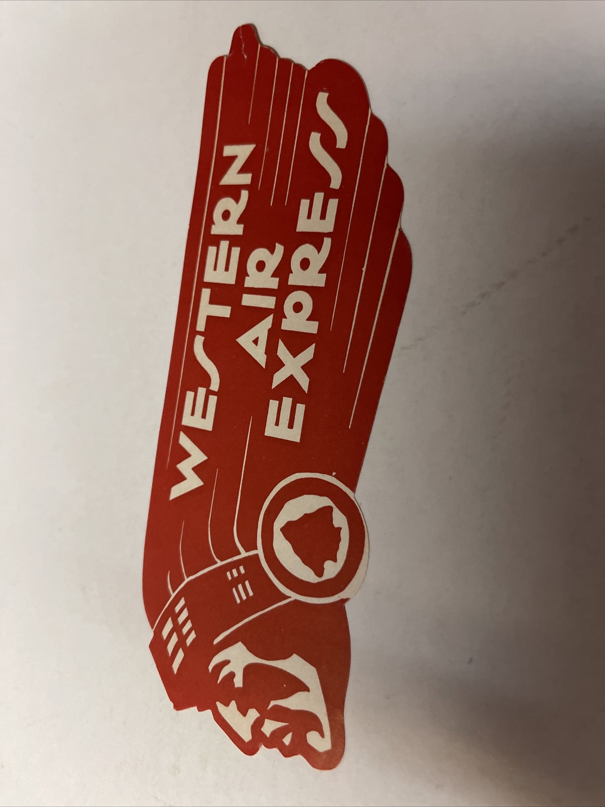 Western Air Express Airline 1930s ORIGINAL Luggage Baggage Tag Label Sticker0