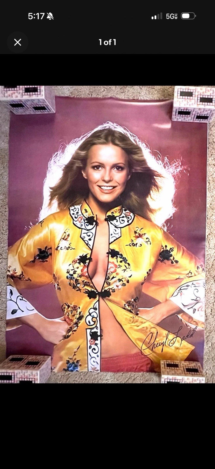 Cheryl Ladd 1977 Portrait Poster 20x28 Charlie's Angels Actress Rolled0