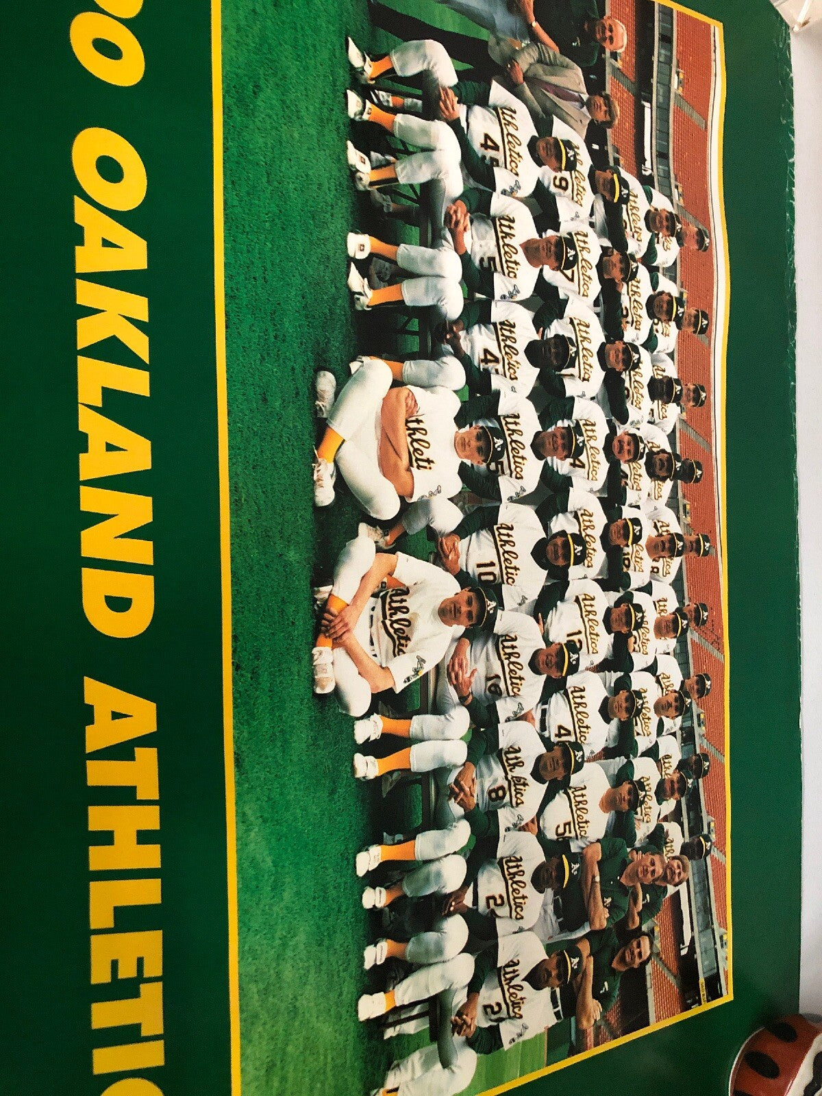 1990 Oakland Athletics poster World Champs  1989 Matraia Caskey Norris 22”x17”2