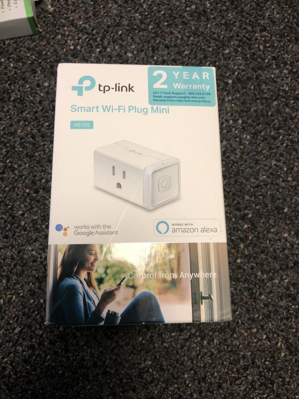 TP-Link  Smart Wi-Fi Plug Mini HS105 works w/ Amazon Alexa & Google Asst0