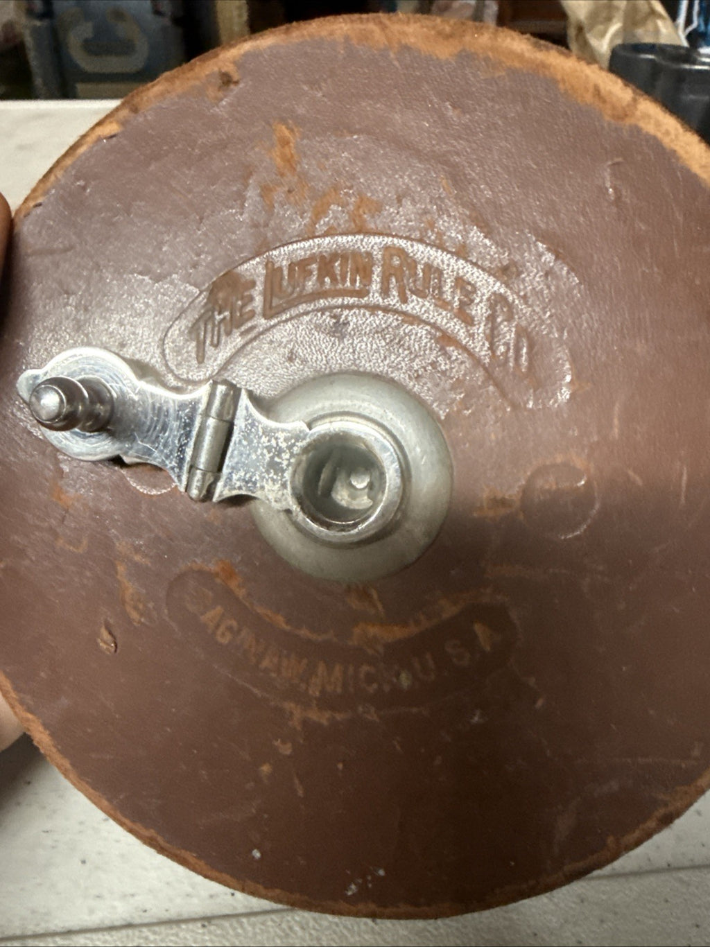 Old Vintage The Lufkin Rule Co. Metal Tape Measure 100 FT USA Made Surveyor1