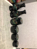 Vintage Fujian Lacquer Ware Asian Black Hand Painted Lot Of 60