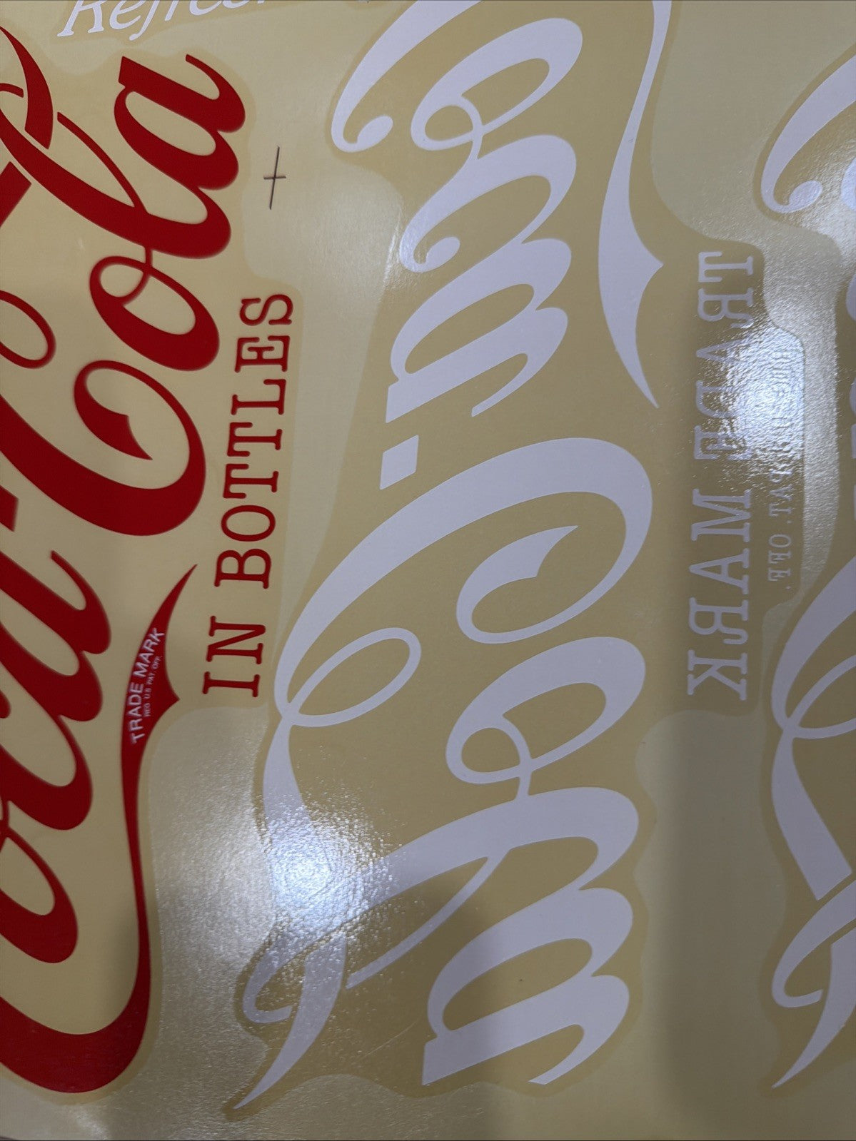 Rare ORIGINAL 1950s COCA COLA! Vending Machine Decals Sticker VIVID COLORS LQQK!2