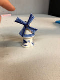 Dutch Windmill Salt  Shaker, Delft Blue & White Hand Painted Holland0