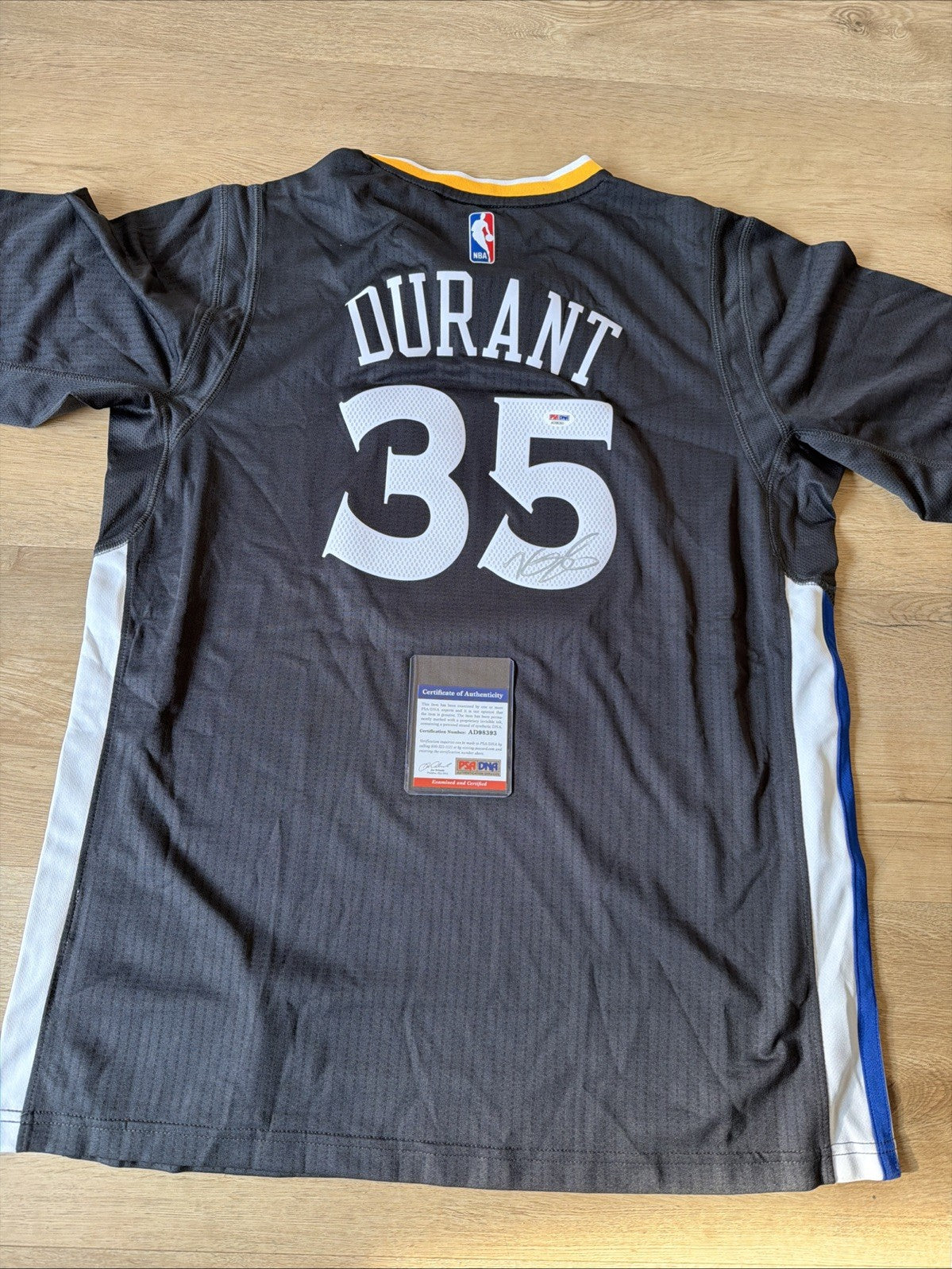 Kevin Durant signed jersey PSA/DNA Golden State Warriors Autographed0