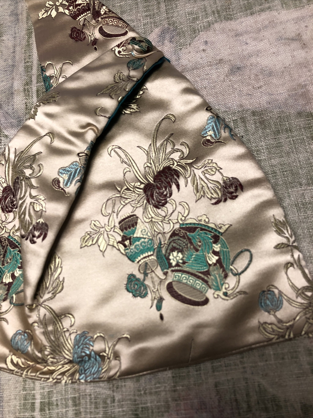 Vintage Chinese Silk Embroidered Handbag Purse1