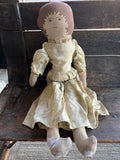 28” Vintage Cloth Doll  Painted Face Unidentified Maker0
