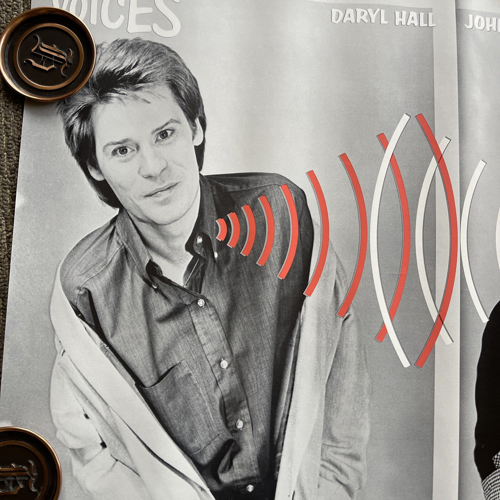 #155 1980 Daryl Hall And John Oates Record Store Promo Poster Voices 19 X 27”6