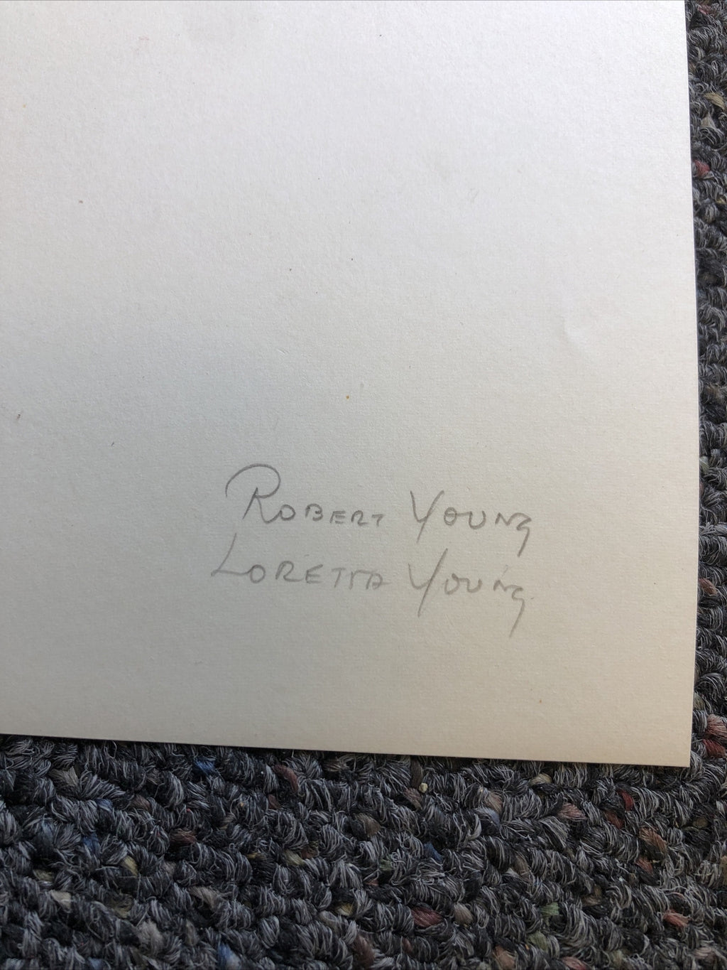 Rare Original Vintage Unpublished Photo Of ROBERT YOUNG & LORETTA YOUNG 6.5x5.5”7