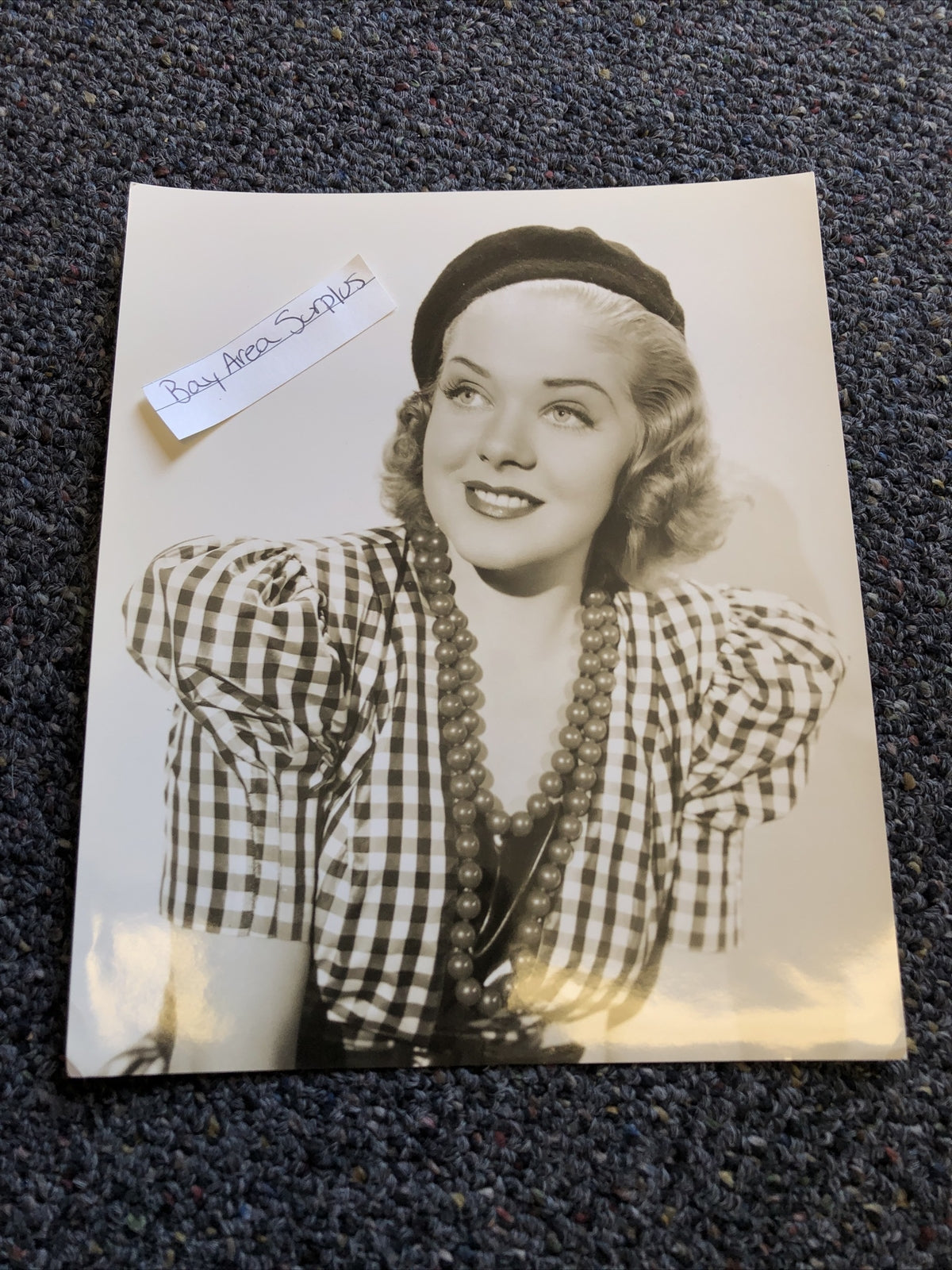 Rare Original Unpublished Photo Of ALICE FAYE Photograph Glamour Shot 8”x6.5”0