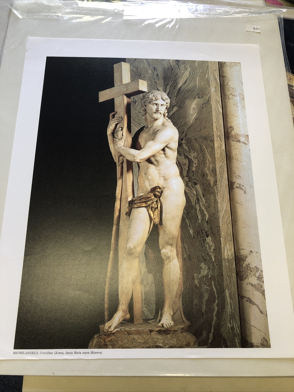 Michelangelo Crocifisso (Roma, Santa Maria Sopra Minerva) Art Print 16.5”x13.5”0
