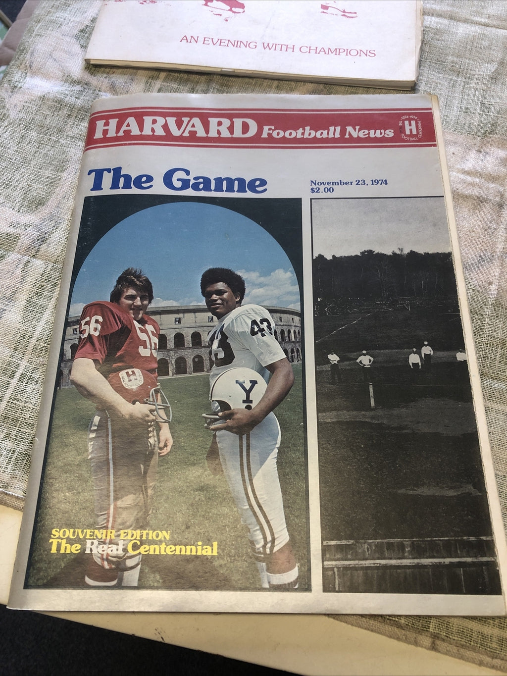 Original 1974 Harvard Football News Yale Week The Game Centennial Edition0